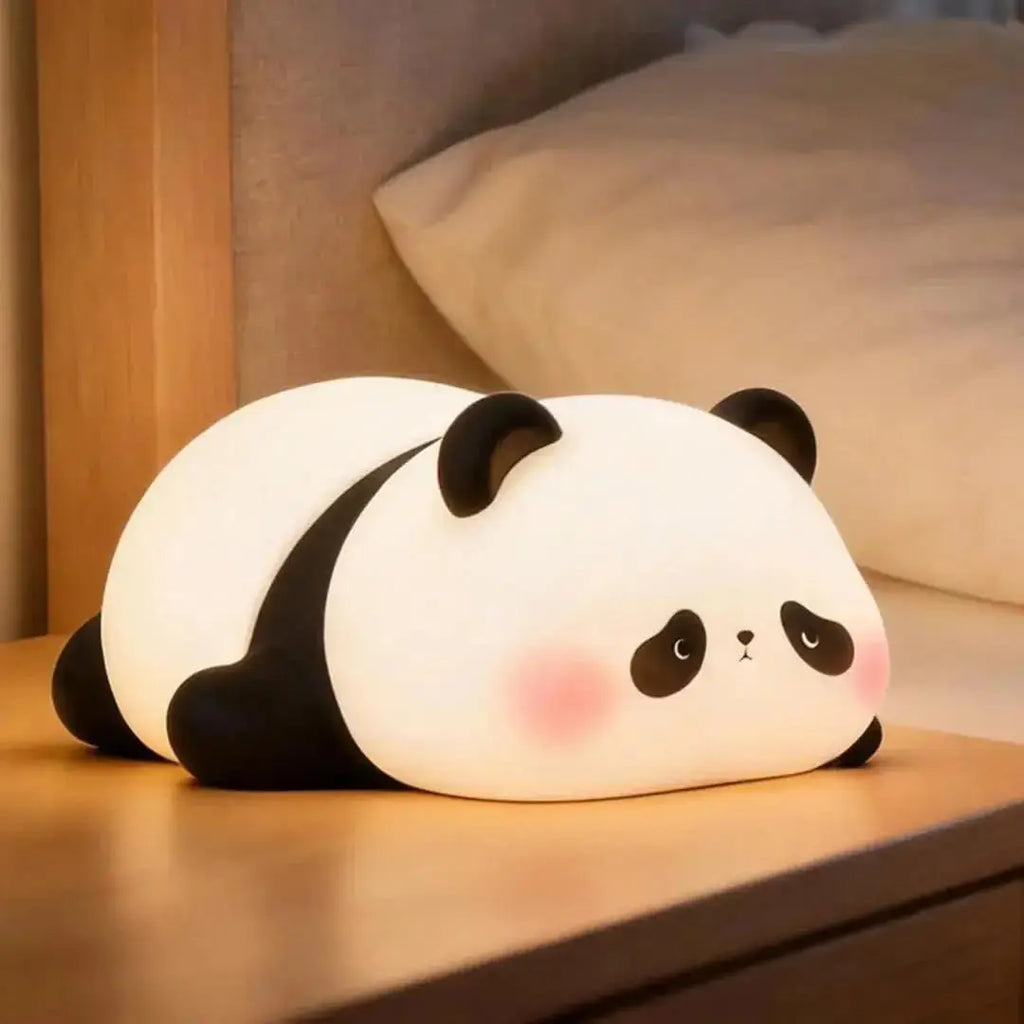 Cute Panda Silicone Night Lamp – Rechargeable 3-Mode Light